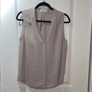 Aritzia BABATON Soft Beige Sleeveless Blouse